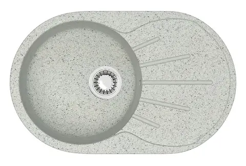 Кухонная мойка Карельский камень модель 110 (730*450) Q10 Светло-серый