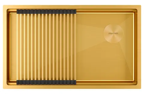Кухонная мойка Paulmark Next-pro 74 UNI (740*450) Брашированное золото BG