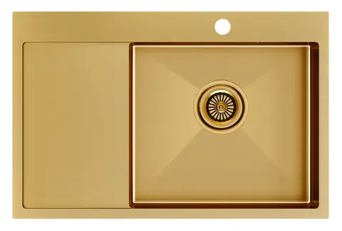 Кухонная мойка Paulmark Kroner 78F R (780*510) Брашированное золото BG
